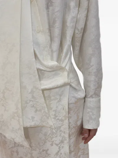 Rxquette Whiterose Floral-detail Midi Dress In Neutral