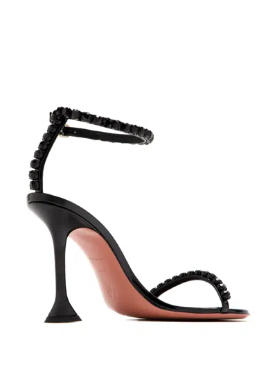 Amina Muaddi Gigi Crystal-embellished Sandals In Black