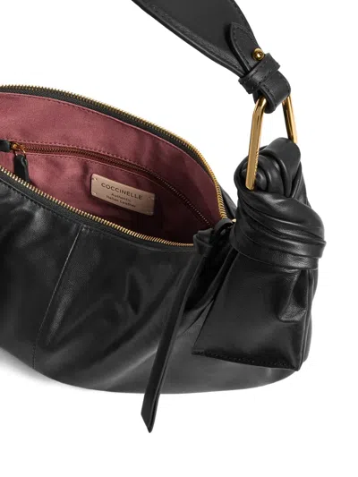 Coccinelle Medium Furoshiki Knot-detail Shoulder Bag In Black