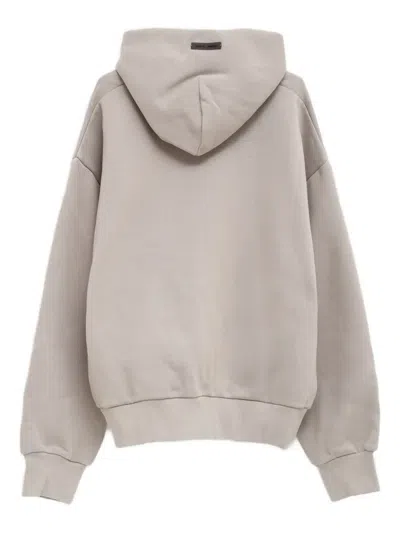 Essentials Logo-print Hoodie In Neutral