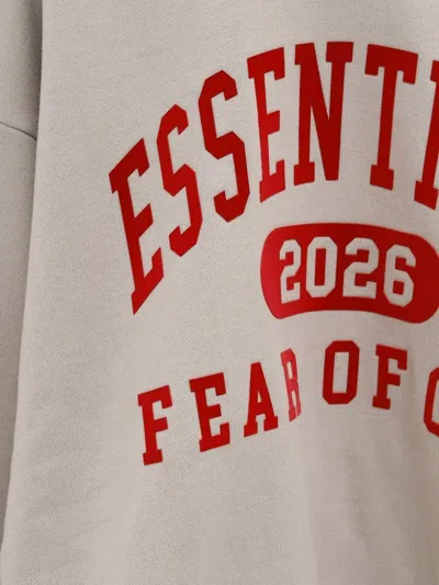 Essentials Logo-print Hoodie In Neutral