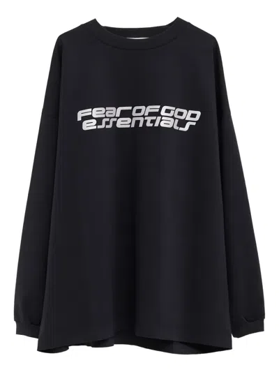 Essentials Ponte 90s Long-sleeve T-shirt In Black