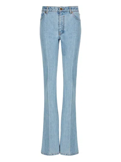 Balmain High-waisted Flared Jeans In Blue