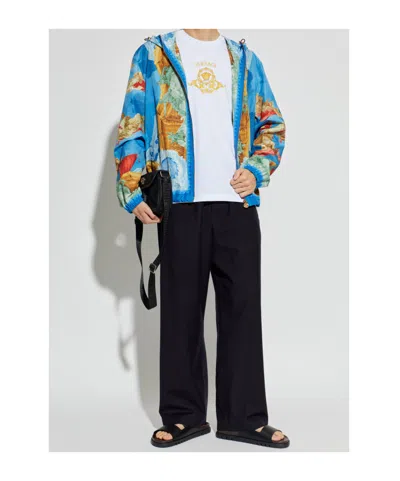 Versace Hall Of Heroes Crest Graphic T-shirt In White