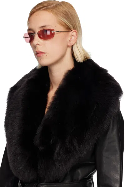 Versace Pink Runway Sunglasses In Silver