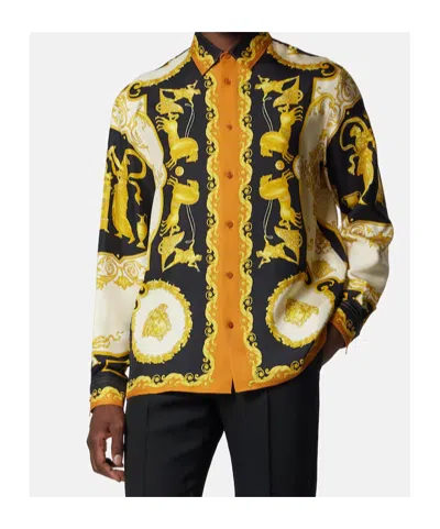 Versace Pattern-printed Long-sleeved Shirt In Multi
