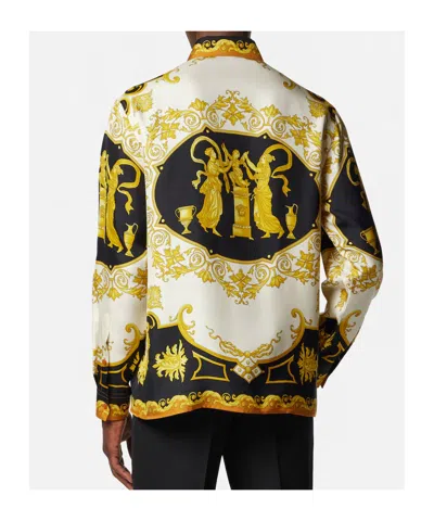 Versace Pattern-printed Long-sleeved Shirt In Multi