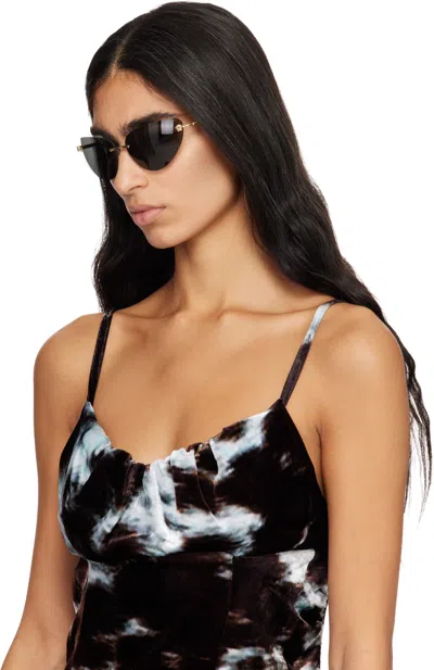 Versace Gold Medusa Cat-eye Sunglasses In Gold