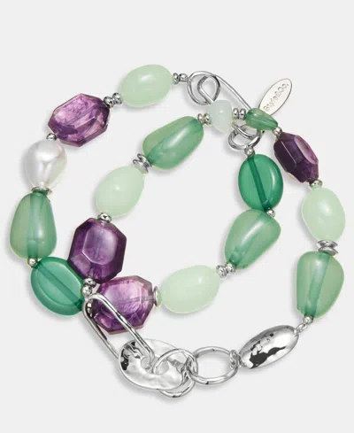 Style & Co 2-pc. Set Multi-stone Beaded Stretch Bracelets, Macy's Exclusive In Multi