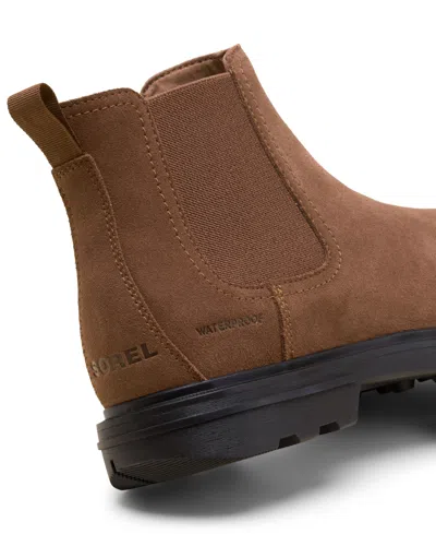 Sorel Men's Carson Waterproof Suede Chelsea Boot In Brown