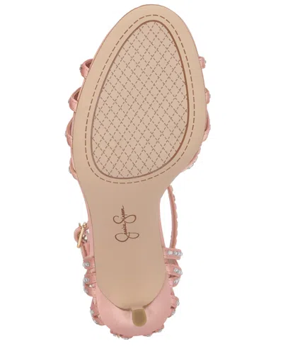 Jessica Simpson Women's Jivira Rhinestone Strappy Stiletto Sandals In Pink