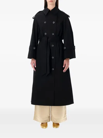 By Malene Birger Alaya Belted Trench Coat In Black