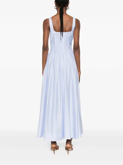 Aje Mist Ruched Midi Dress In Blue