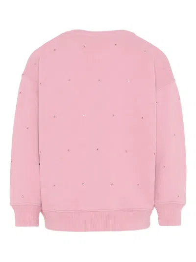 Mc2 Saint Barth Embellished Crew-neck Sweatshirt In Pink