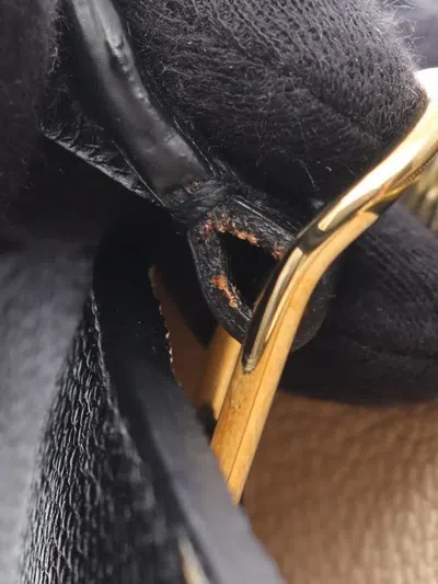 Pre-owned Louis Vuitton 2021-2025 Bicolor Monogram Empreinte Giant Petit Palais Satchel In Black