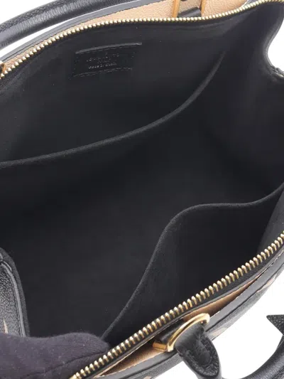 Pre-owned Louis Vuitton 2021-2025 Bicolor Monogram Empreinte Giant Petit Palais Satchel In Black