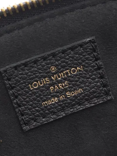 Pre-owned Louis Vuitton 2021-2025 Bicolor Monogram Empreinte Giant Petit Palais Satchel In Black