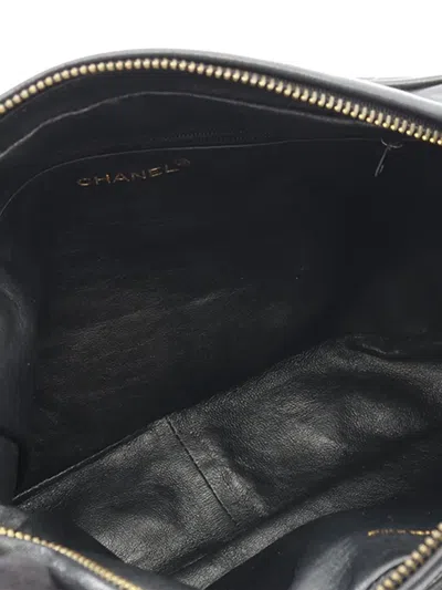 Pre-owned Chanel 2013-2014 Cc Quilted Lambskin Tassel Camera Bag Crossbody Bag In Black