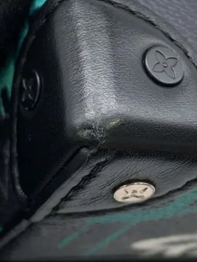 Pre-owned Louis Vuitton 2021-2025 Monogram Eclipse Steamer Wearable Wallet Crossbody Bag In Black