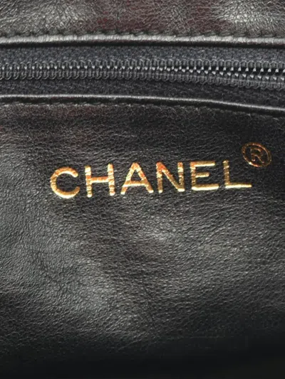 Pre-owned Chanel 2013-2014 Cc Quilted Lambskin Tassel Camera Bag Crossbody Bag In Black