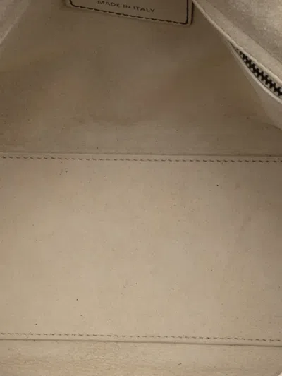 Pre-owned Dior 2018 Medium Lambskin Cannage Studded Supple Lady  Satchel In White