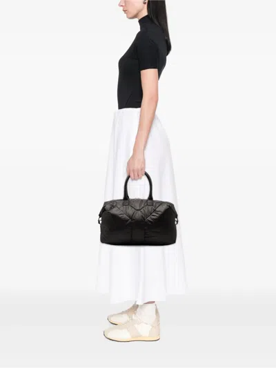 Pre-owned Saint Laurent 2000-2012 Nylon Easy Y Boston Bag In Black