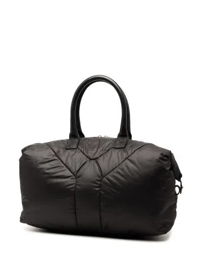 Pre-owned Saint Laurent 2000-2012 Nylon Easy Y Boston Bag In Black