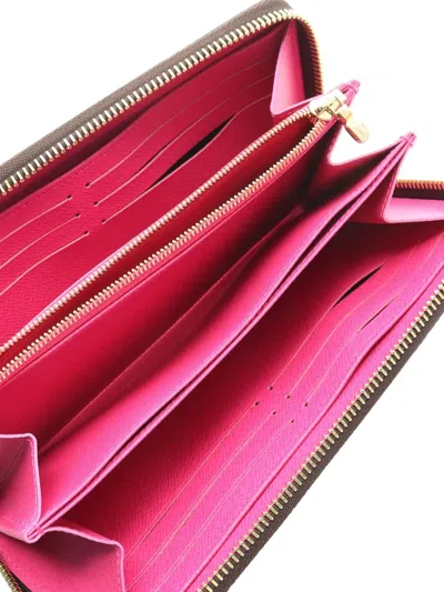 Pre-owned Louis Vuitton 2010-2025 X Murakami Monogram Zippy Wallet Long Wallets In Brown