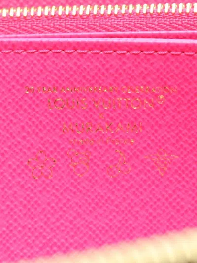 Pre-owned Louis Vuitton 2010-2025 X Murakami Monogram Zippy Wallet Long Wallets In Brown