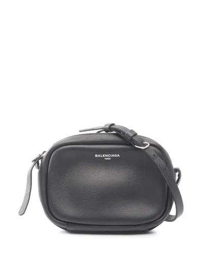 Pre-owned Balenciaga 2010-2025 Grained Calfskin Everyday Camera Bag Xs Crossbody Bag In Black