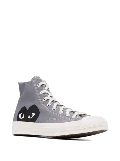 Comme Des Garçons Play X Converse High-top Sneakers In Gray