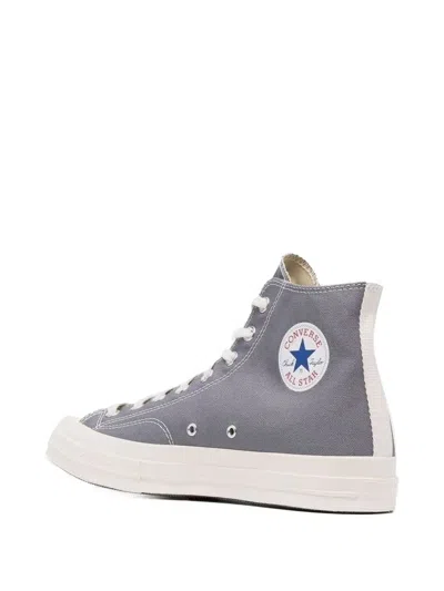 Comme Des Garçons Play X Converse High-top Sneakers In Gray