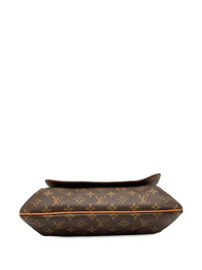 Pre-owned Louis Vuitton 2001 Monogram Musette Salsa Long Strap Crossbody Bag In Brown