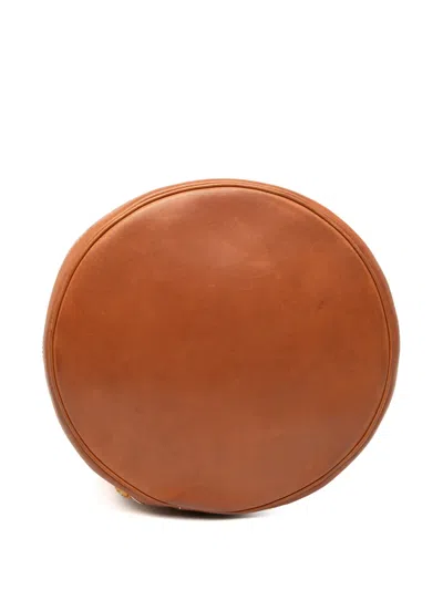 Pre-owned Hermes 2014 Silk Flamingo Party Sac Soie Cool 22 Bucket Bag In Orange