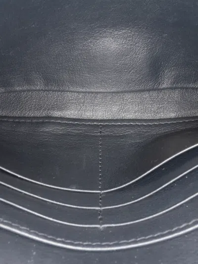 Pre-owned Dior 2021 Oblique Canvas Saddle Wallet On Chain Crossbody Bag In Blue