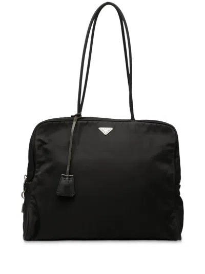 Pre-owned Prada 2000-2013 Tessuto Shoulder Bag In Black