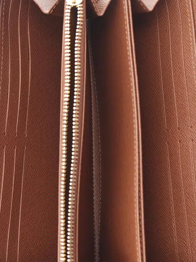 Pre-owned Louis Vuitton 2021-2025 Monogram Zippy Wallet Long Wallets In Brown