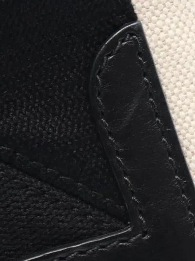 Pre-owned Balenciaga 2010-2025 Canvas Navy Cabas Xs Satchel In Neutral