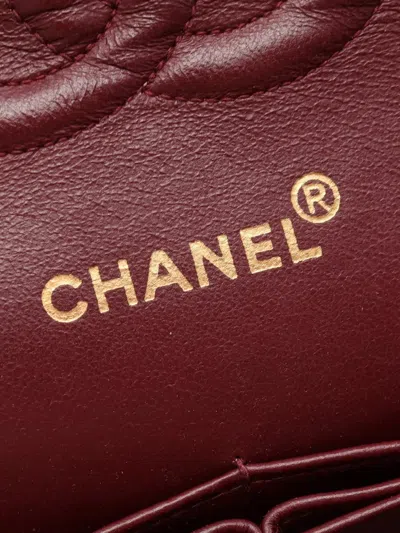 Pre-owned Chanel 1996-1997 Medium Classic Lambskin Double Flap Shoulder Bag In Black