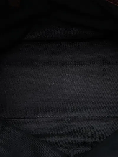 Pre-owned Burberry 2000-2017 Small Haymarket Check Canvas And Leather Canterbury Tote Bag In Red