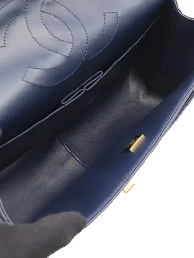 Pre-owned Chanel 2021-2025 Reissue 2.55 Quilted Aged Calfskin Double Flap 226 Shoulder Bag In Blue