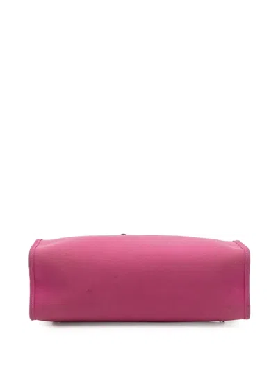 Pre-owned Hermes 2018 Toile Herbag Zip 31 Satchel In Pink