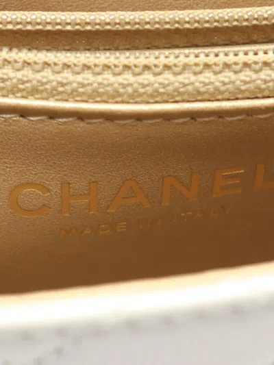 Pre-owned Chanel 2020 Cc Quilted Lambskin Turnlock Chic Pearls Flap Shoulder Bag In White