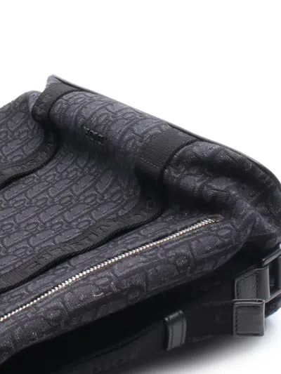 Pre-owned Dior 2021-2025 Oblique Canvas Safari Backpack In Black