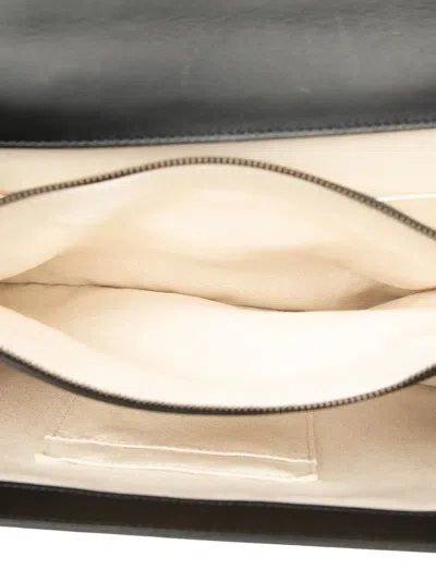 Pre-owned Gucci 2016-2025 Large Leather Bamboo Dionysus Web Satchel In Black