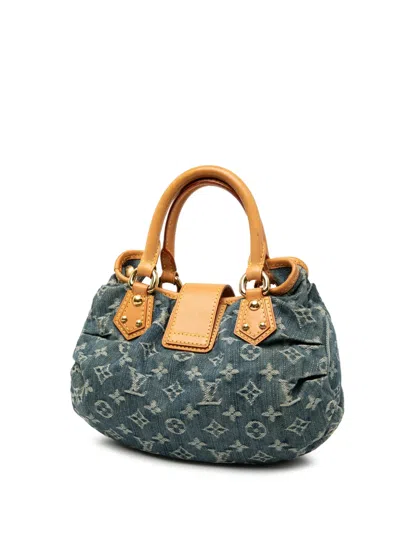 Pre-owned Louis Vuitton 2006 Monogram Denim Pleaty Handbag In Blue