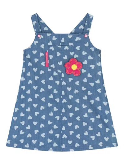 Agatha Ruiz De La Prada Heart Chambray Dress In Blue