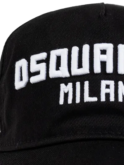 Dsquared2 Milano Patch Baseball Cap In Black