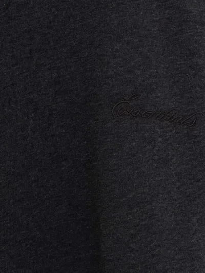 Essentials Embroidered-logo T-shirt In Black