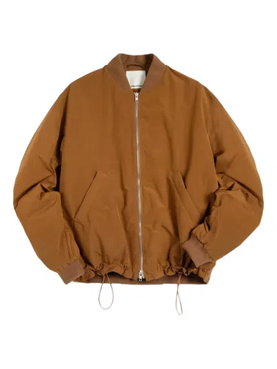Ymc You Must Create Drawstring Zip-fastening Bomber Jacket In Brown